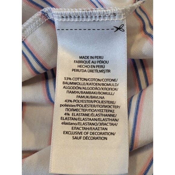 Ralph Lauren Polo Golf Shirt Mens Size XL White Pink Blue Striped Stretch Casual - Picture 5 of 5